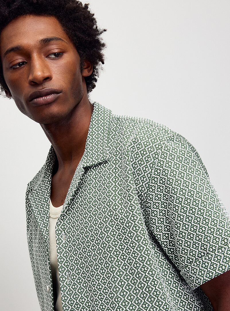 Mosaic jacquard knit shirt product image 2