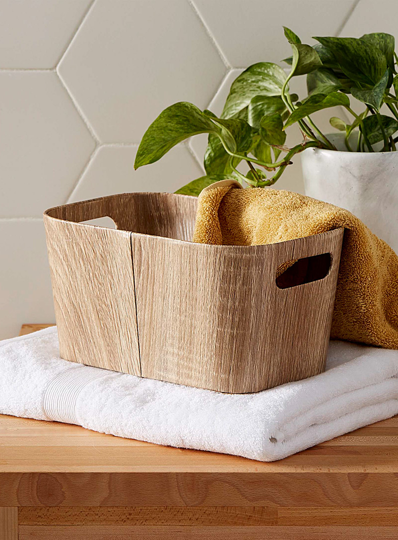 Simons Maison Assorted Faux-wood storage basket Small size