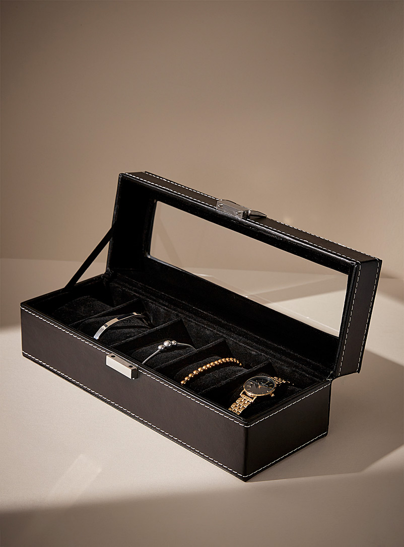 Simons Maison Black Leather watch box