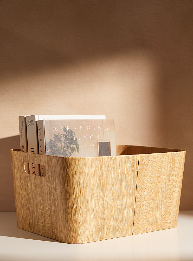 Simons Maison Brown Wood-like storage basket