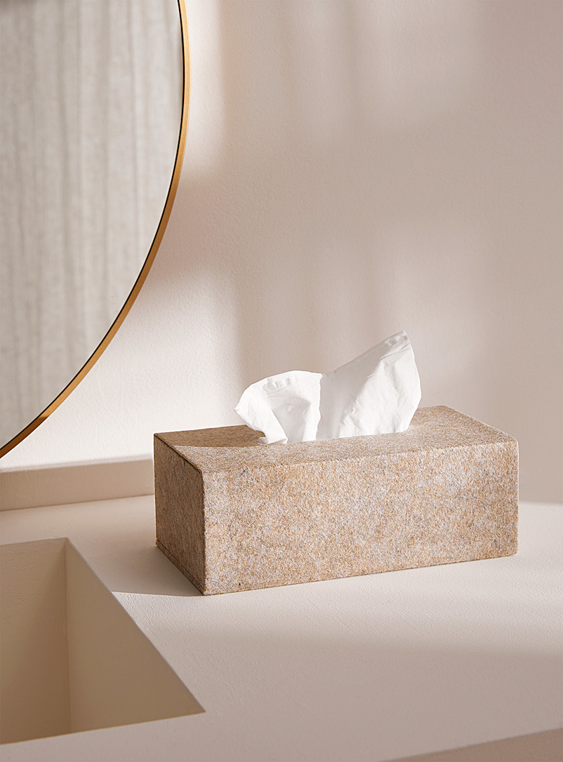 Simons Maison Taupe Taupe felted tissue box
