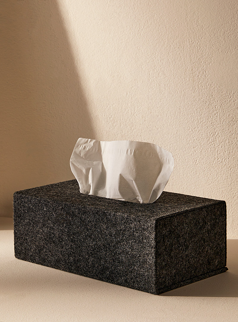 Simons Maison Charcoal Charcoal felted tissue box