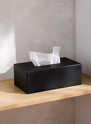 La bo&icirc;te papier mouchoir effet cuir