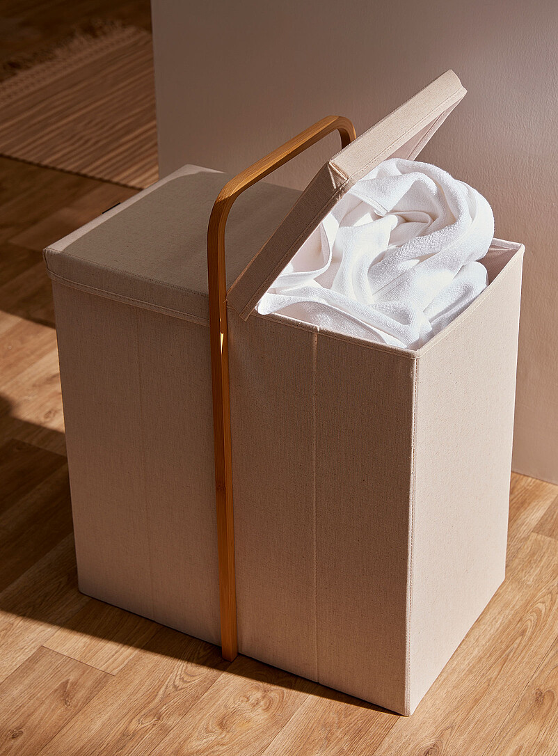 Double compartment laundry basket product image 2