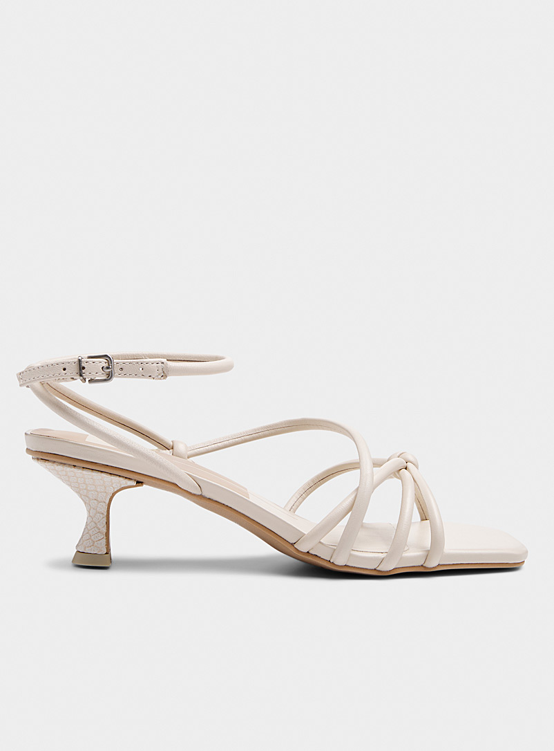 Dolce Vita Ivory White Bev knotted straps heeled sandals Women for women