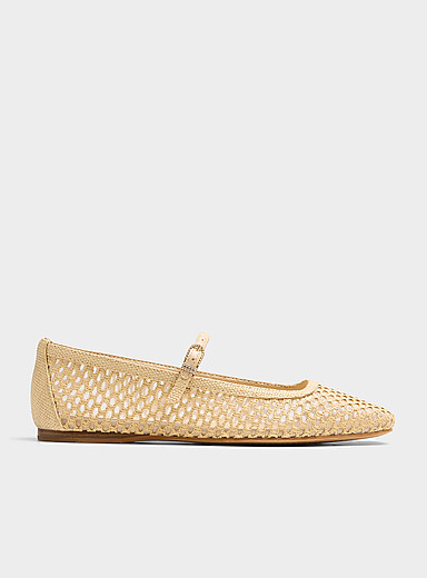 Reyes raffia mesh ballet flats Women