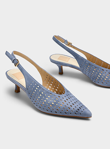 Dolce Vita: L'escarpin &agrave; bride su&egrave;de perfor&eacute; Bleu pour femme