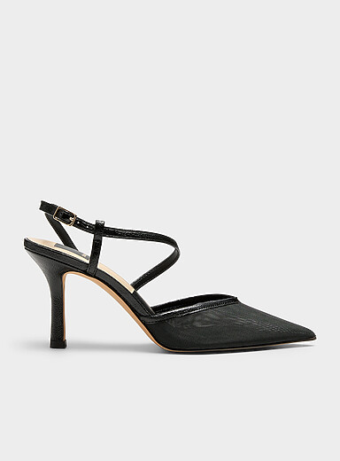 Kamra onyx mesh pointed toe pumps