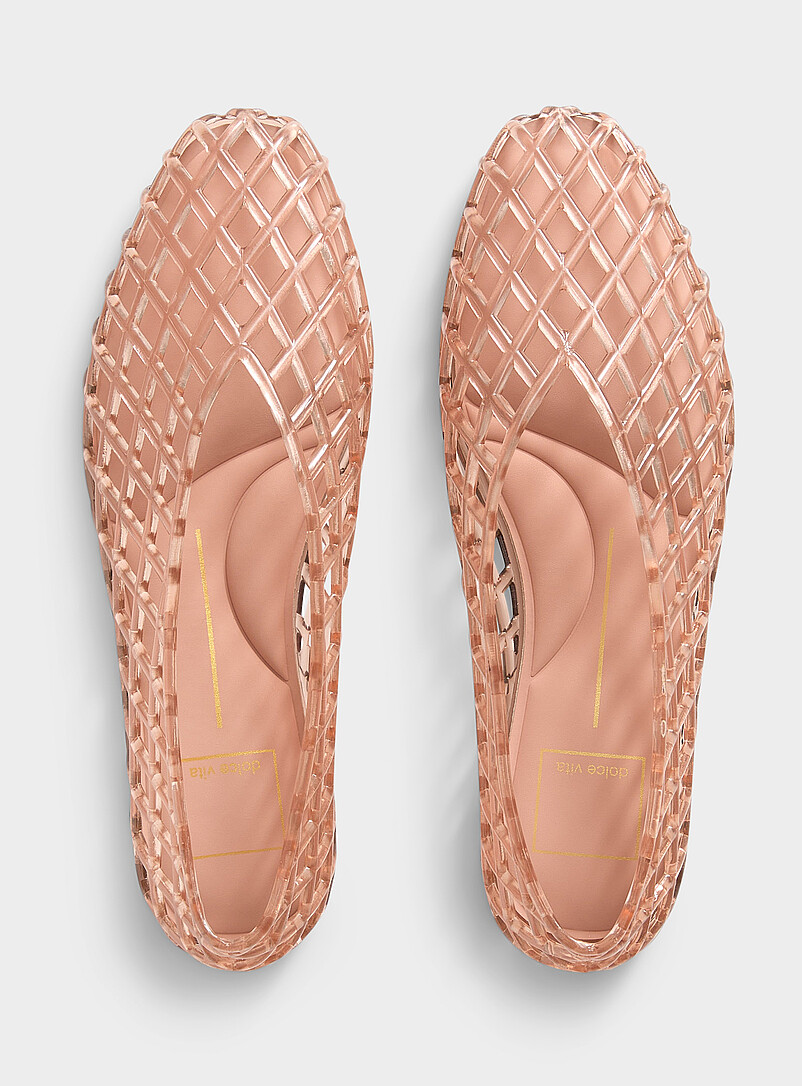 Dolce Vita: La ballerine filet g&eacute;lifi&eacute; Jam Femme Corail pour femme