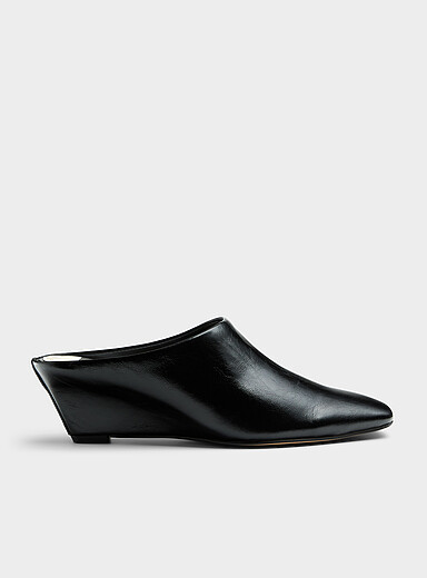 Hilah patent leather wedge mules Women