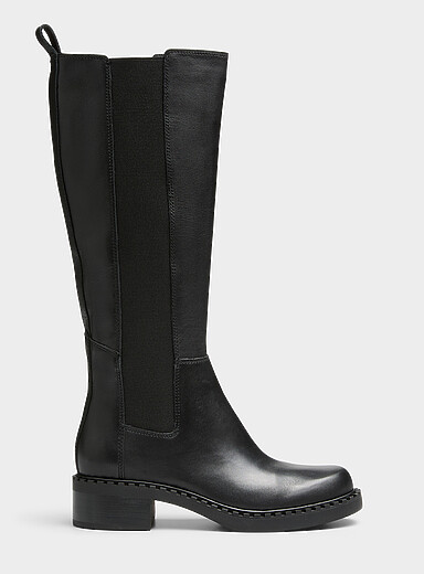 Dolce Vita: La botte haute insertions &eacute;lastiques Lamari H20 Femme Noir pour femme