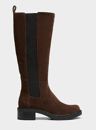 Dolce Vita Brown Lamari H20 elastic inserts tall boot Women for women