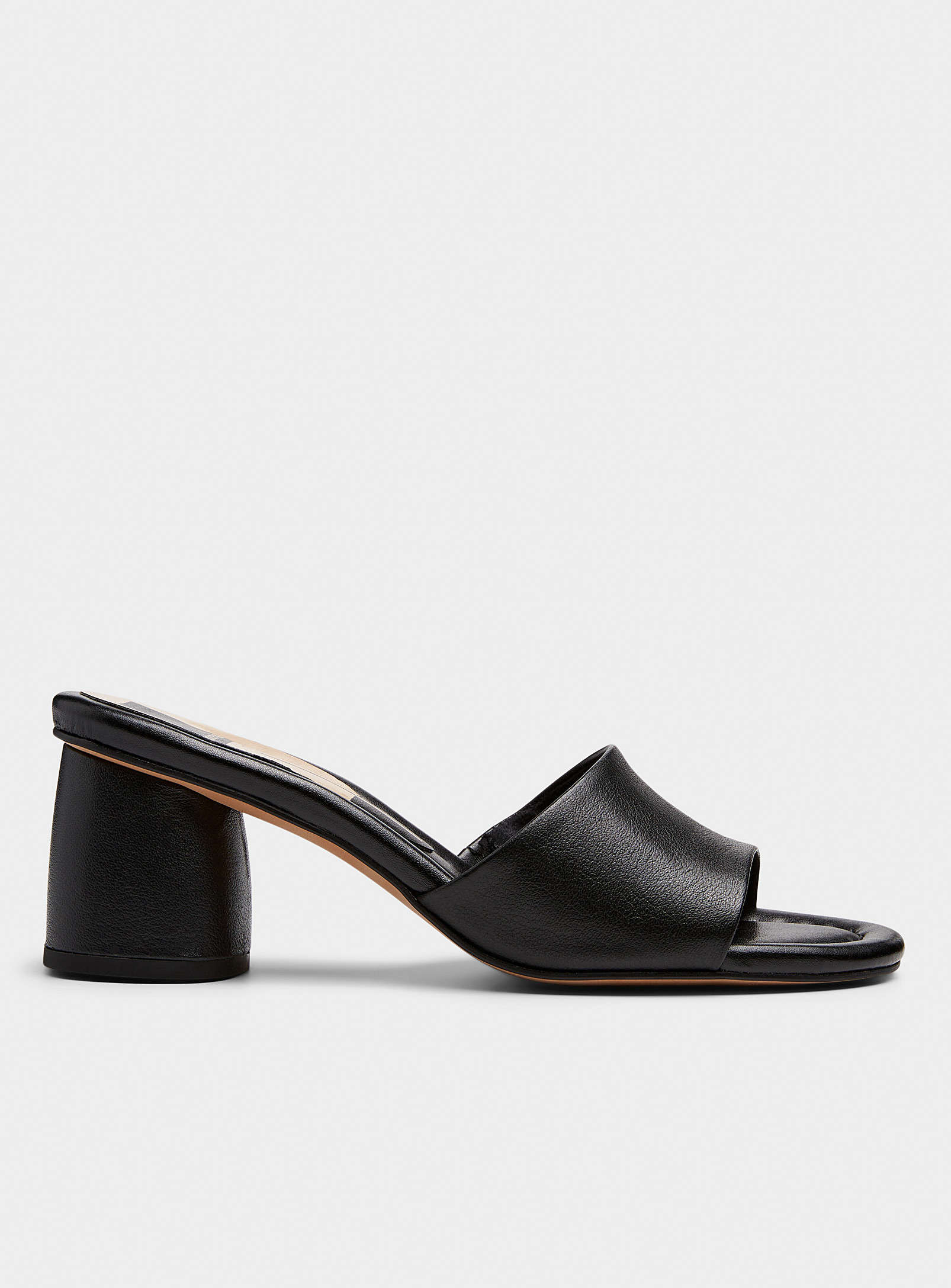 Dolce Vita Carlan Slip-on Mid Heel Dress Sandals In Black