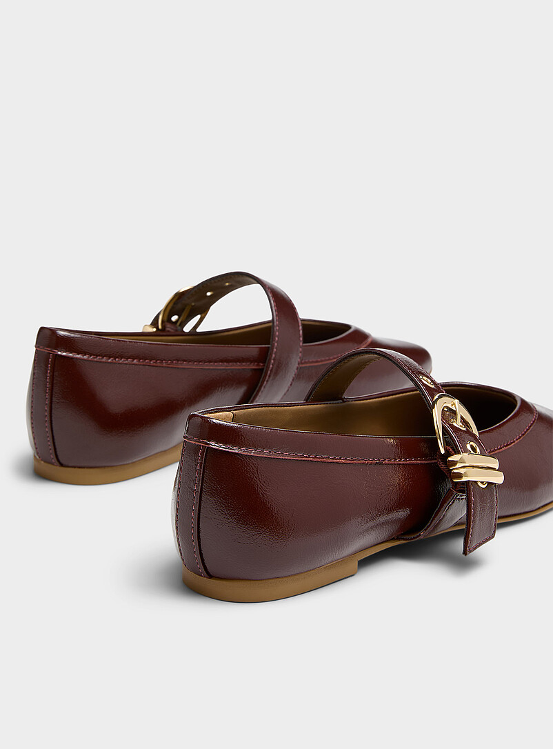 Mikel plum leather Mary Jane ballet flats Women product image 3