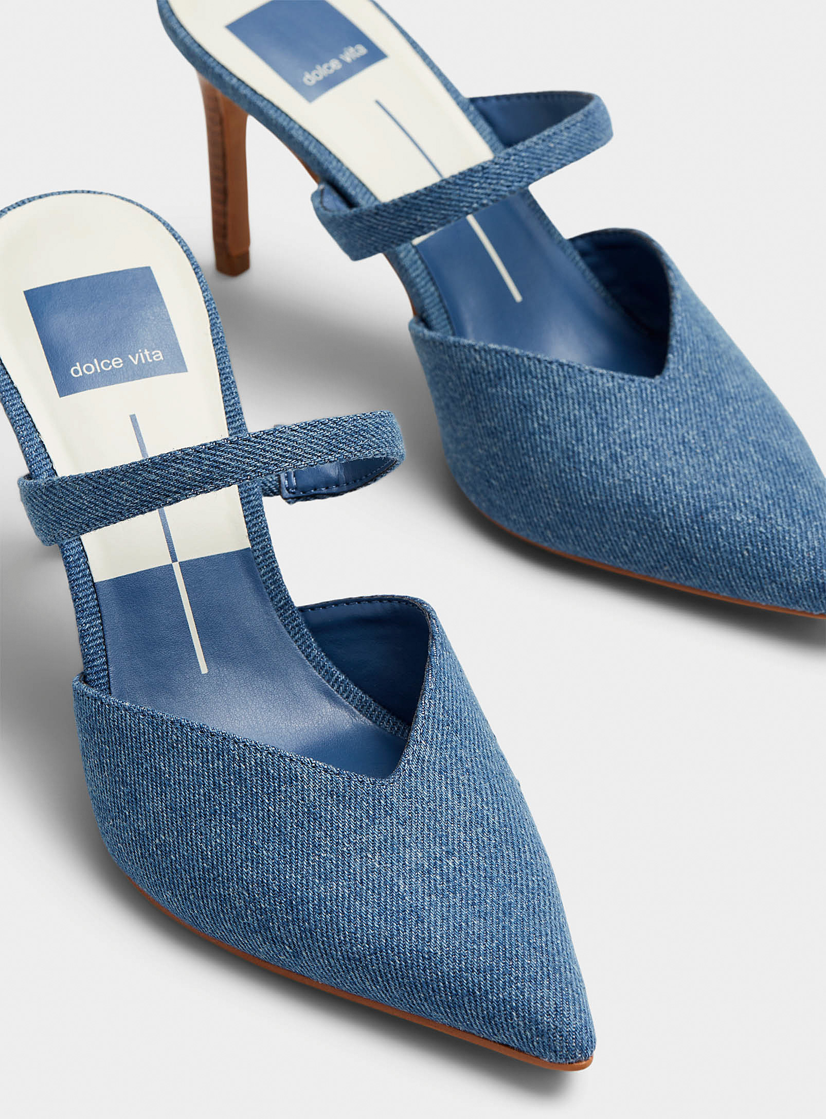 Chaussures ' Dolce Vita - L'escarpin-mule en jean Kanika Femme