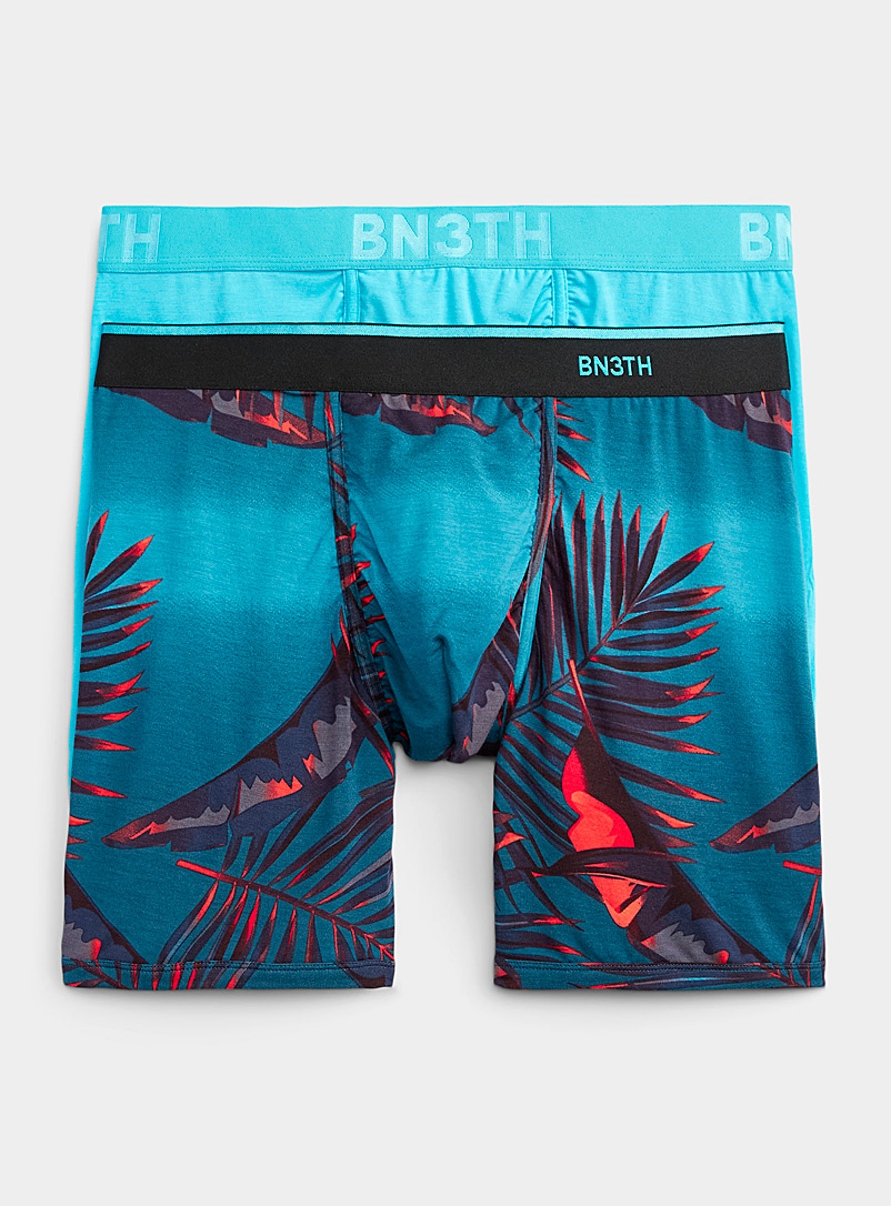 BN3TH Patterned Black Tropical shade boxer brief 2-pack for men