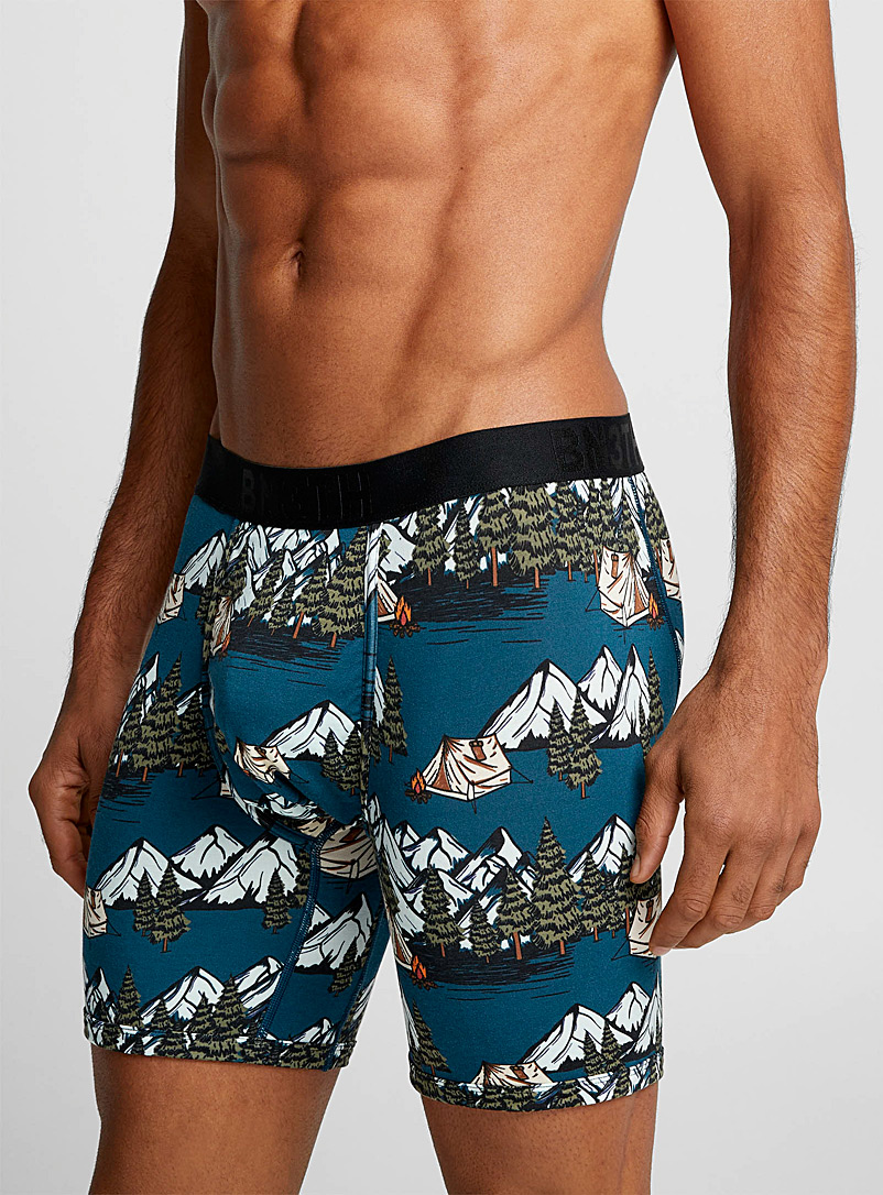 BN3TH Patterned Green Mountain camping boxer brief for men