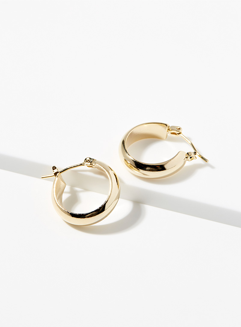 Simons Gold Minimalist small hoops for women