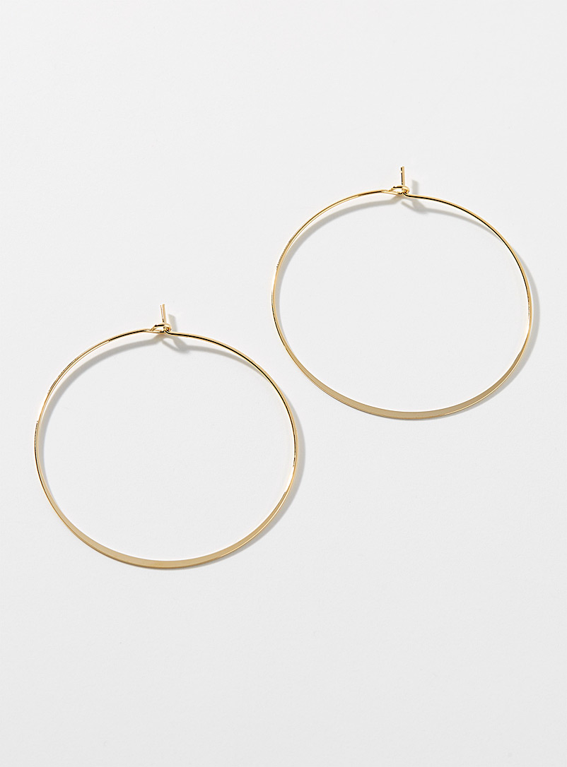 Simons Assorted Thin metallic hoop earrings for women