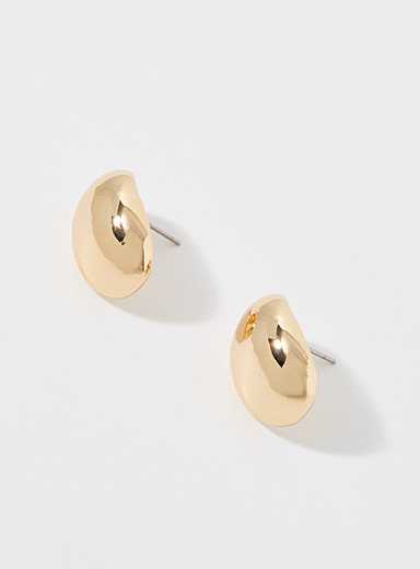 Les boucles d'oreilles d&ocirc;mes ovales