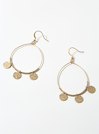 Oversized Gem Medallion Earrings main image 1