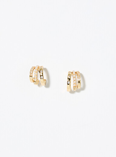 Small three-row half hoops