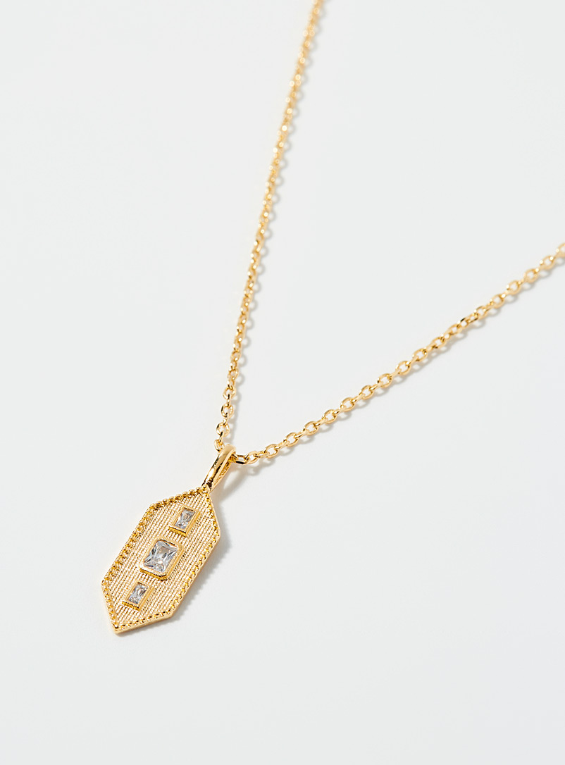 Simons Assorted Hexagonal pendant necklace for women