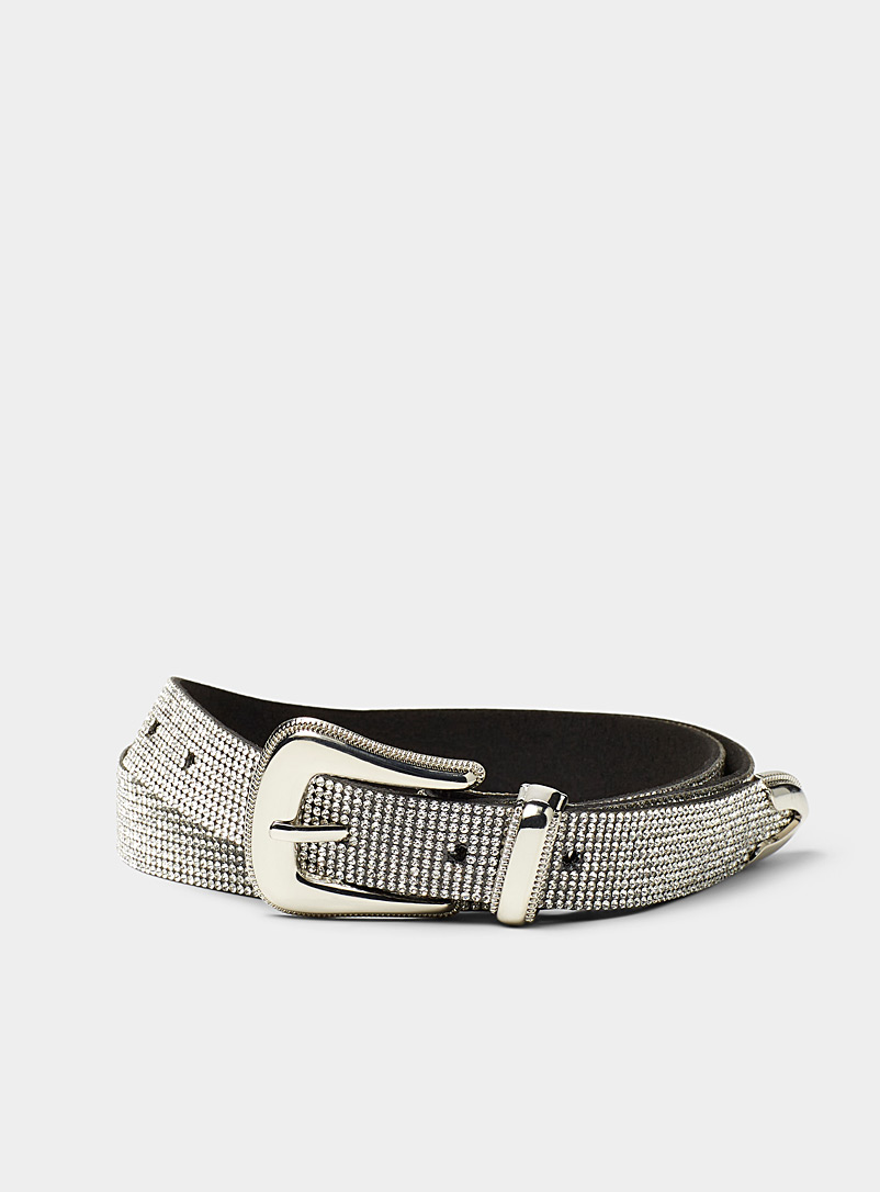 Simons Assorted Mini-rhinestone belt for women