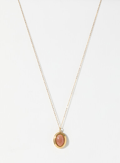 Coral natural-stone chain