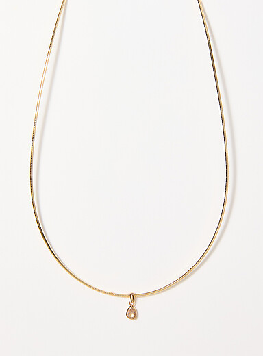 Single-stone rigid necklace