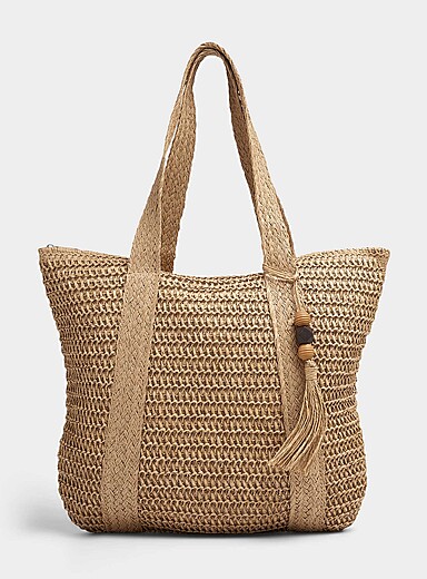 Sac Fourre-tout En Paille Jaqueline Kangley - Provenance Maui Hawaii - Occasion