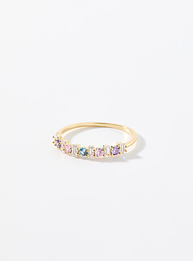 Small pastel stone ring