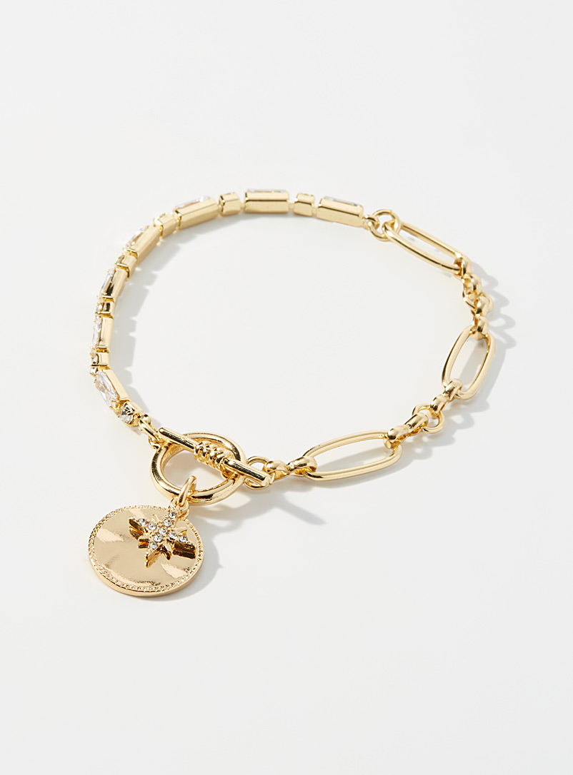 Golden sparkle bracelet | Simons | Shop Women's Bracelets Online | Simons
