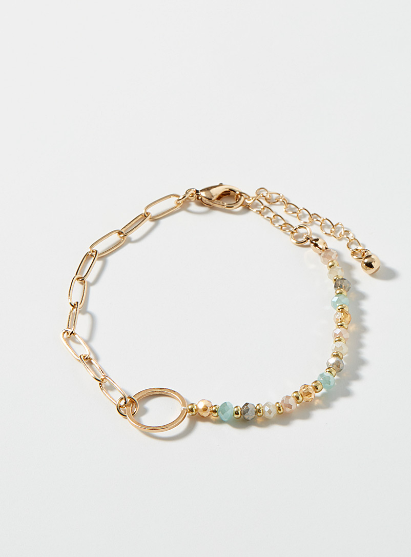 Simons Lime Green Golden circle bracelet for women