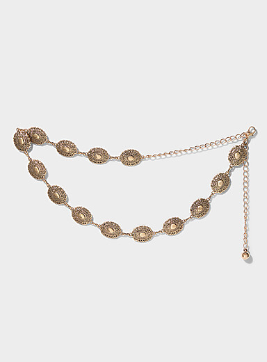 Floral-medallion belt