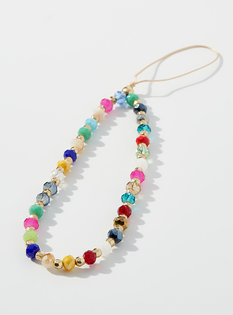 Simons Assorted Multicolour phone jewel wrist strap for women