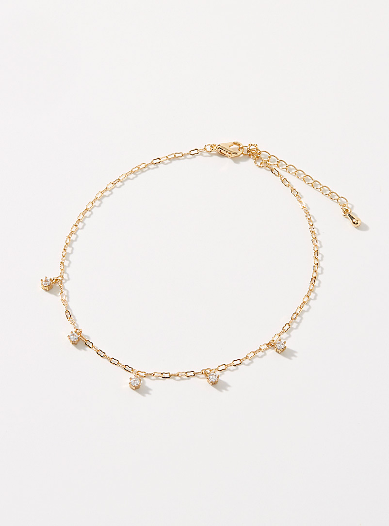Simons Assorted Crystal charm anklet for women