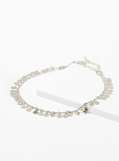 Small-medallion ankle chain