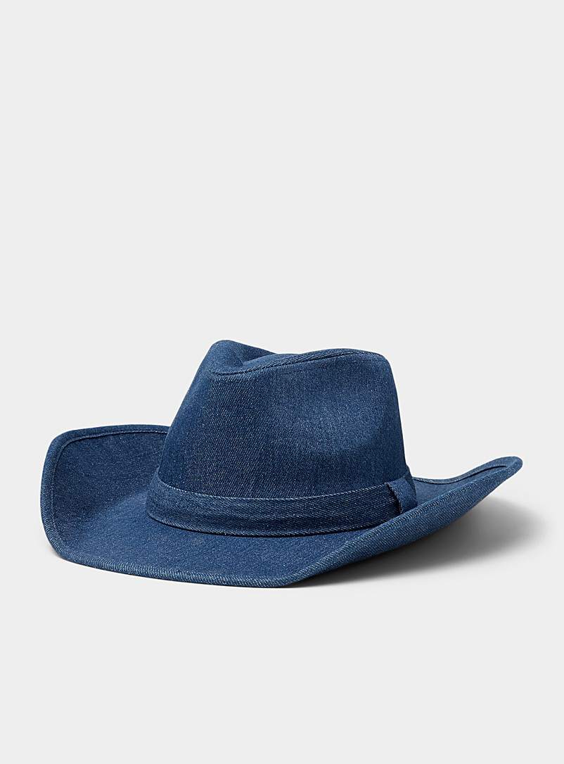 Simons Blue Blue denim cowboy hat for women
