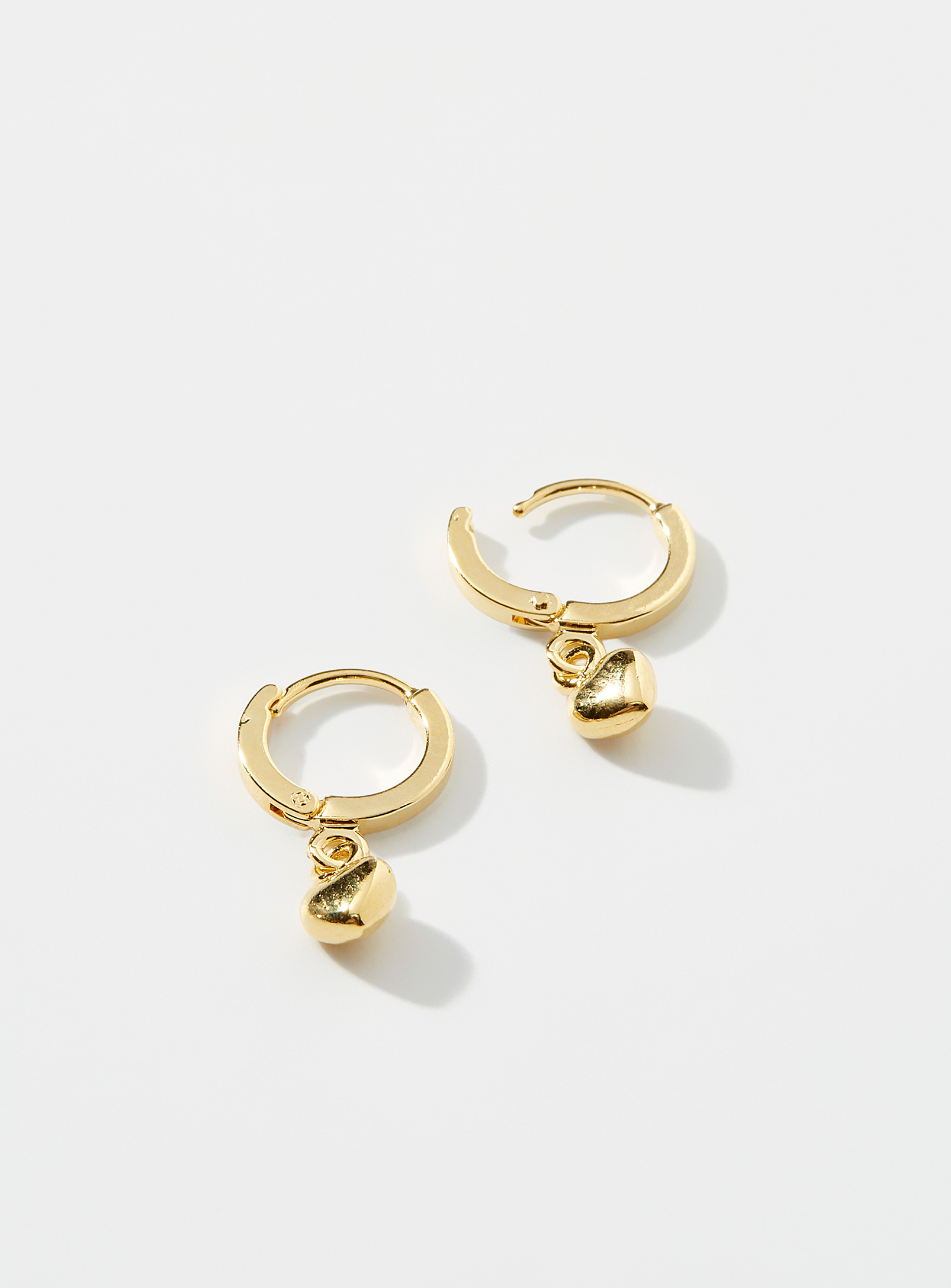Simon's Small Heart Hoops In Assorted