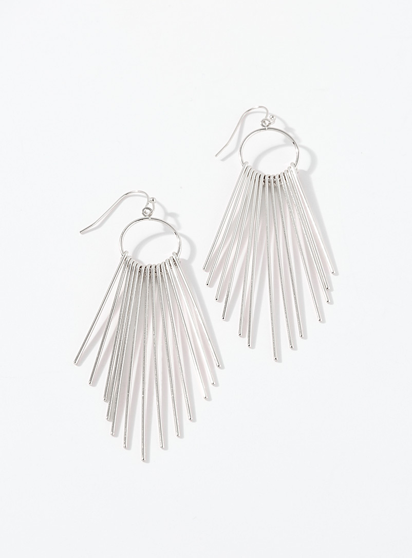Metallic fringe earrings product image (primary)