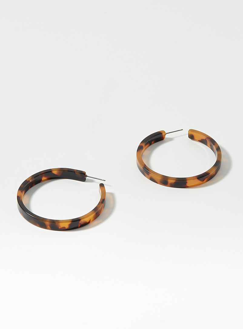 Large patterned acetate hoops product image (primary)
