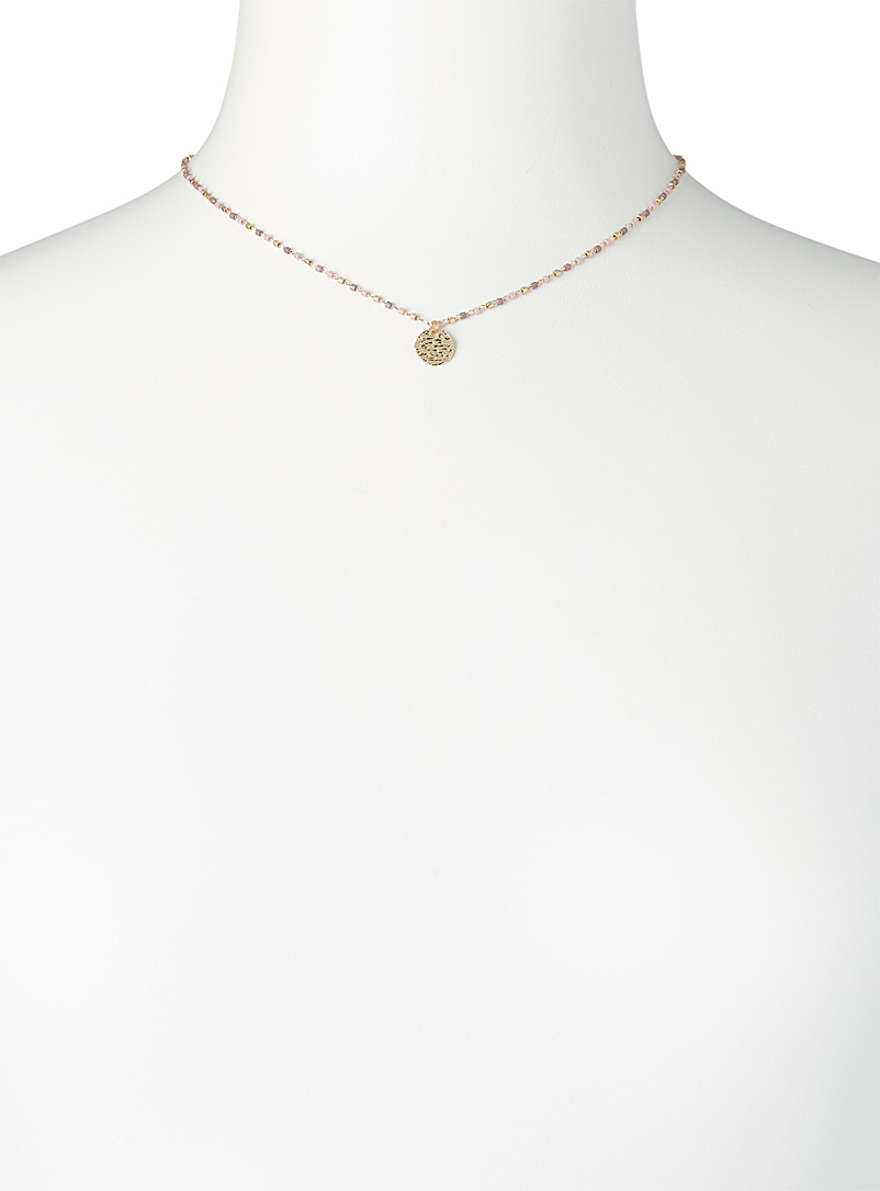 Hammered medallion necklace product image 2