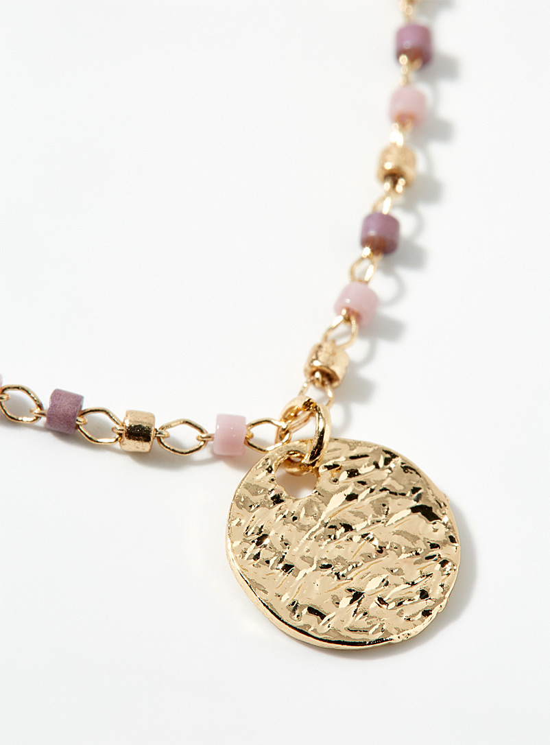 Hammered medallion necklace product image 3