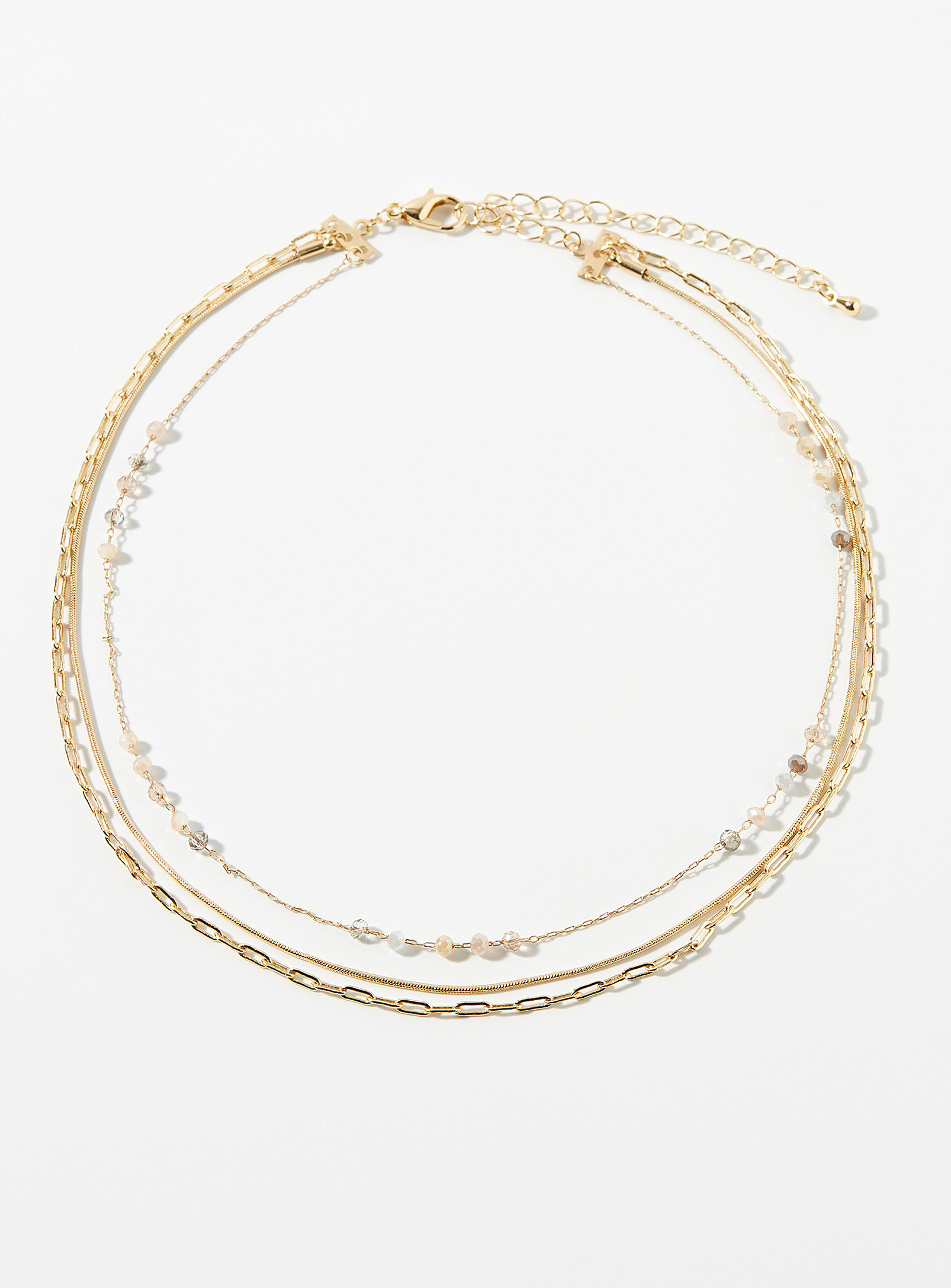Simons - Women's Small bead three-row chain