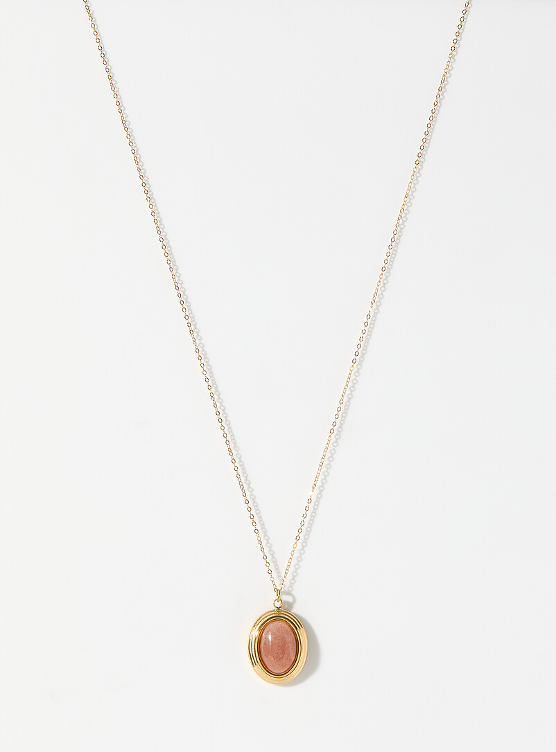 Coral Natural-Stone Chain