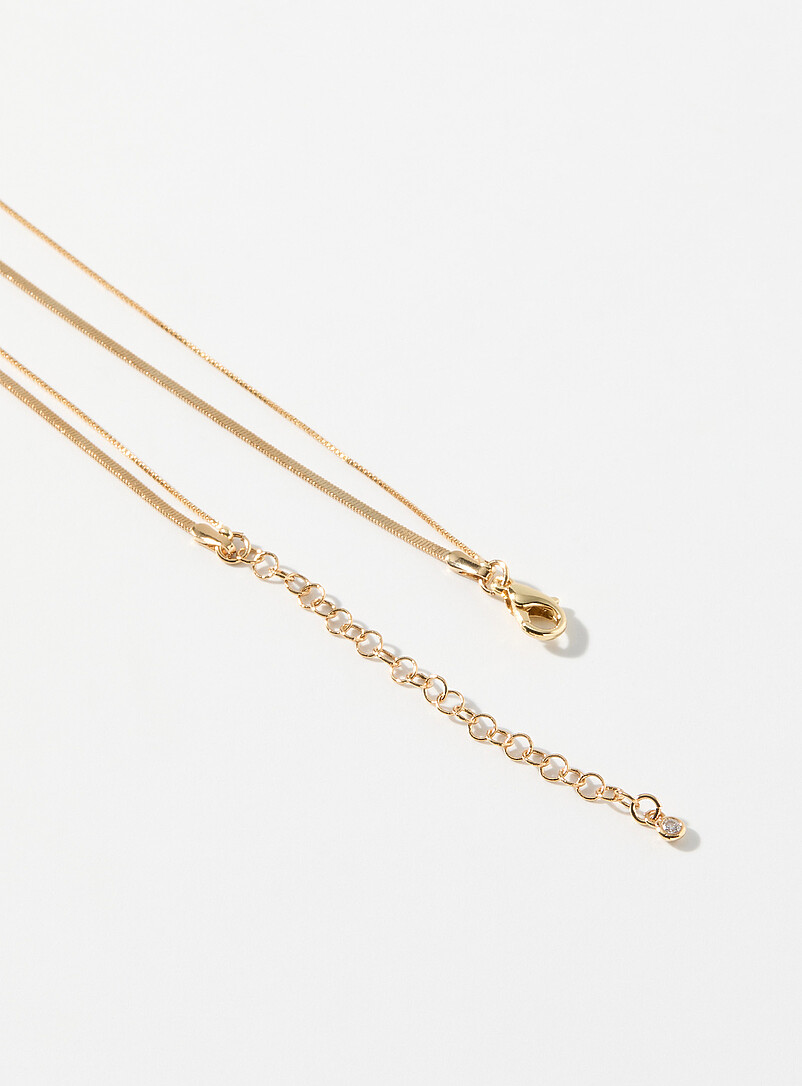 Grooved medallion two-row chain product image 2