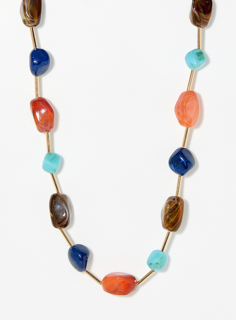 Large colourful stone stations necklace product image (primary)