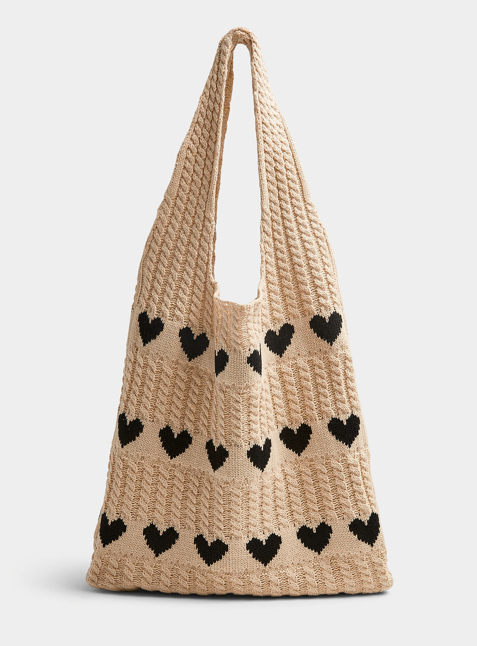 Simons - Women's Heart crochet Tote Bag
