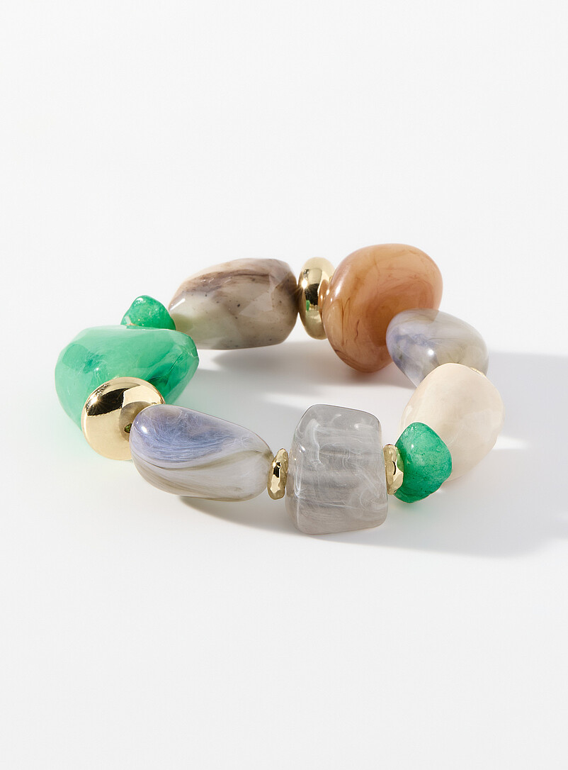 Large colourful stone bracelet product image (primary)